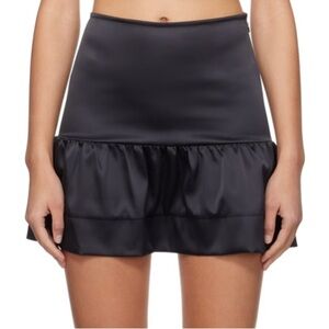 Ganni Black Ruffled Mini Skirt Never Worn